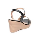 giày sandal nữ đế xuồng Pu siêu nhẹ cao 7cm Hanatabi quai ngang hậu c (35-39) mã HNSDX7F990