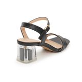giày sandal nữ cao gót mika 5cm Hanatabi quai ngang mũi vuông đế TA bigsize (35-41) mã HNSDG869