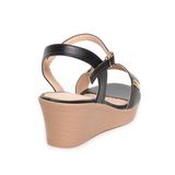 giày sandal nữ đế xuồng Pu siêu nhẹ cao 5cm Hanatabi quai ngang hậu c (35-39) mã HNSD6F992