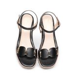 giày sandal nữ đế PU siêu nhẹ cao 7cm Hanatabi quai ngang hậu c (35-39) mã HNSDG7F1000