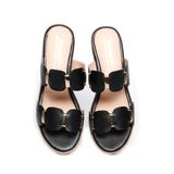 Dép nữ đế xuồng PU siêu nhẹ cao 7cm Hanatabi quai nhị (35-39) mã HNDE7F993