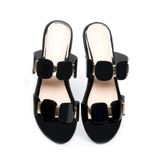dép nữ đế PU siêu nhẹ cao 5cm Hanatabi quai nhị có khóa bigsize (35-42) mã HNDE3F780