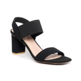 giày sandal nữ gót cao 7cm Hanatabi quai ngang mũi vuông hậu thun đế TA bigsize (35-41) mã HNSD7F1153