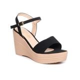 Giày Sandal Nữ Đế Xuồng PU Siêu Nhẹ Cao 9cm Hanatabi Quai 2 Xếp Hậu C (35-39) Mã HNSDX9F1083