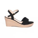 giày sandal nữ đế xuồng PU siêu nhẹ cao 7cm Hanatabi quai xếp hậu c (35-39) mã HNSDX7F1054