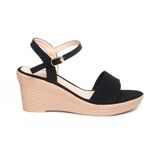 giày sandal nữ đế xuồng PU siêu nhẹ cao 7cm Hanatabi quai 1 xếp hậu c (35-39) mã HNSDX7F1055