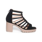 giày sandal nữ đế PU siêu nhẹ cao 7cm Hanatabi quai xương cá khóa kéo (35-39) mã HNSDG7F1149