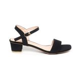 giày sandal nữ cao gót 3cm Hanatabi quai ngang mũi vuông hậu c đế TA bigsize (35-41) mã HNSDG3F875