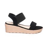 giày sandal nữ đế PU siêu nhẹ cao 5cm Hanatabi quai ngang hậu thun (35-40) mã HNSD5F1143