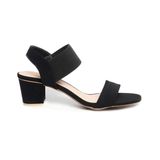 giày sandal nữ cao gót Hanatabi quai ngang mũi vuông hậu thun đế TA bigsize (35-41) mã HNSDG5F1068