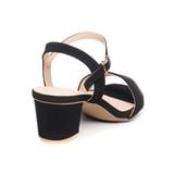 giày sandal nữ cao gót 5cm Hanatabi quai ngang mũi vuông hậu C đế TA bigsize (35-41) mã HNSDG5F871