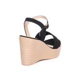 Giày Sandal Nữ Đế Xuồng PU Siêu Nhẹ Cao 9cm Hanatabi Quai 2 Xếp Hậu C (35-39) Mã HNSDX9F1083