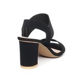 giày sandal nữ gót cao 7cm Hanatabi quai ngang mũi vuông hậu thun đế TA bigsize (35-41) mã HNSD7F1153