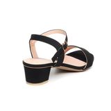 giày sandal nữ cao gót 3cm Hanatabi quai ngang mũi vuông hậu c đế TA bigsize (35-41) mã HNSDG3F875