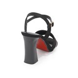 Sandal nữ quai xếp ly viền gót cao 10cm hậu c mã HNSDH12F86 ( Size 35 -> 39)