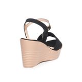 Giày sandal Nữ Đế Xuồng PU Siêu Nhẹ Cao 9cm Hanatabi Quai 1 Xếp Hậu C (35-39) Mã HNSDX8F1085