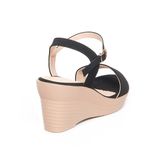 giày sandal nữ đế xuồng PU siêu nhẹ cao 7cm Hanatabi quai ngang hậu c (35-39) mã HNSDX7F1052