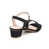 giày sandal nữ cao gót 3cm Hanatabi quai 1 xếp mũi vuông hậu c đế TA bigsize (35-41) mã HNSD3F933