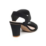 giày sandal nữ cao gót 7cm Hanatabi quai ngang hậu thun đế TA cao cấp bigsize (35-41) mã HNSDG7F1151