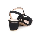 giày sandal nữ cao gót 5cm Hanatabi quai xếp mũi vuông hậu C đế TA bigsize (35-41) mã HNSDG5F864