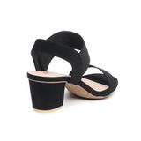 giày sandal nữ cao gót Hanatabi quai ngang mũi vuông hậu thun đế TA bigsize (35-41) mã HNSDG5F1068