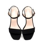 giày sandal nữ cao gót 5cm Hanatabi quai ngang mũi vuông hậu C đế TA bigsize (35-41) mã HNSDG5F871