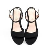 Giày sandal nữ đế PU kem siêu nhẹ cao 5cm Hanatabi quai ngang 2 xếp hậu c bigsize (35-42) mã HNSDG5F1140