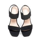 giày sandal nữ gót cao 7cm Hanatabi quai ngang mũi vuông hậu thun đế TA bigsize (35-41) mã HNSD7F1153