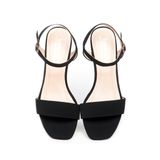 giày sandal nữ cao gót 3cm Hanatabi quai ngang mũi vuông hậu c đế TA bigsize (35-41) mã HNSDG3F875