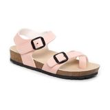 Sandal nữ xỏ ngón Hanatabi 2 quai chéo có khóa đế trấu cao 3cm mã HNSD3F983 (Size 35->39)