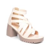 giày sandal đế PU siêu nhẹ cao 7cm Hanatabi quai đan khóa kéo (35-39) mã HNSDG7F1078