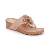 Dép kẹp nữ Hanatabi khoá bông đế xuồng cao 4cm mã HNDEK4F839 (Size 35 -> 39)