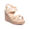 giày sandal nữ đế xuồng PU siêu nhẹ cao 9cm Hanatabi quai chéo khóa kéo (35-39) mã HNSDX9F1027