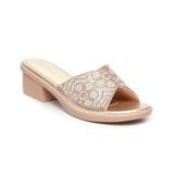 dép nữ đế PU kem siêu nhẹ cao 5cm Hanatabi quai ngang đính đá bigsize (35-42) mã HNDE5F1108