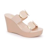 Dép nữ đế xuồng Pu siêu nhẹ cao 9cm Hanatabi quai nhị (35-39) mã HNDE9FX116