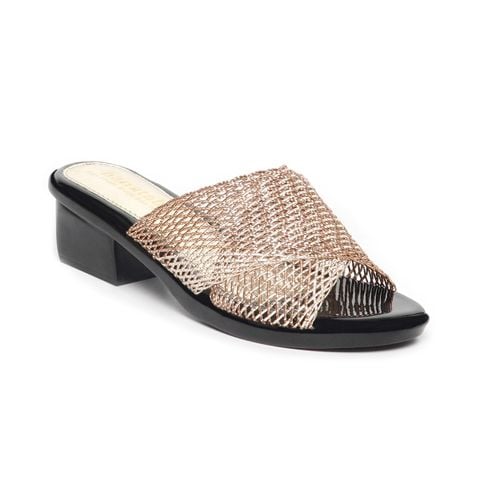 dép nữ đế PU đen siêu nhẹ cao 5cm Hanatabi quai lưới bigsize (35-41) mã HNDE5F1101