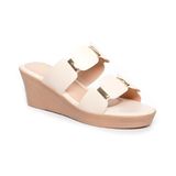 Dép nữ đế xuồng PU siêu nhẹ cao 5cm Hanatabi quai nhị (35-39) mã HNDE6F991