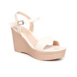 Giày Sandal Nữ Đế Xuồng PU Siêu Nhẹ Cao 9cm Hanatabi Quai Ngang Hậu C (35-39) Mã HNSDX9F956