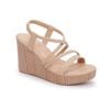 giày sandal nữ đế xuồng PU siêu nhẹ cao 9cm Hanatabi quai chéo hậu thun (35-39) mã HNSDX9F836