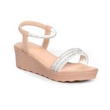 Giày Sandal Nữ Đế PU Siêu Nhẹ Cao 5cm Hanatabi Quai Ngang Hậu Thun (35-40) Mã HNSD5F1172