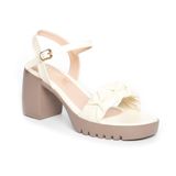 giày sandal nữ đế Pu siêu nhẹ cao 7cm Hanatabi quai bèo nhún hậu c (35-39) mã HNSDG7F989