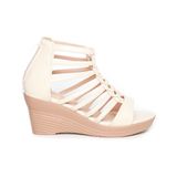 giày sandal nữ đế xuồng PU siêu nhẹ cao 7cm Hanatabi quai xương cá khóa kéo (35-39) mã HNSDG7F1152