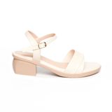 Giày sandal nữ đế PU kem siêu nhẹ cao 5cm Hanatabi quai ngang 2 xếp hậu c bigsize (35-42) mã HNSDG5F1140
