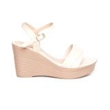 Giày sandal Nữ Đế Xuồng PU Siêu Nhẹ Cao 9cm Hanatabi Quai 1 Xếp Hậu C (35-39) Mã HNSDX8F1085