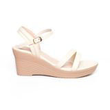 Giày sandal nữ đế xuồng PU siêu nhẹ 7cm Hanatabi quai chéo hậu c (35-39) mã HNSDX7F1136