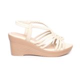 Giày sandal nữ đế xuồng pu siêu nhẹ cao 7cm Hanatabi quai đan hậu thun (35-39) mã HNSDX7F1114