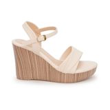 giày sandal nữ đế xuồng PU siêu nhẹ cao 9cm Hanatabi quai 2 xếp hậu c (35-39) mã HNSDX9F845