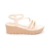 giày sandal nữ đế xuồng PU siêu nhẹ cao 5cm Hanatabi quai ngang hậu thun (35-40) mã HNSD5F939