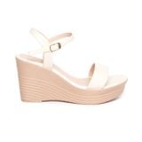 Giày Sandal Nữ Đế Xuồng PU Siêu Nhẹ Cao 9cm Hanatabi Quai Ngang Hậu C (35-39) Mã HNSDX9F956