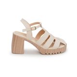 Giày Sandal Nữ Đế PU Siêu Nhẹ Cao 7cm Hanatabi Quai Xương Cá Bít Mũi Hậu C (35-39) Mã HNSDG7F847